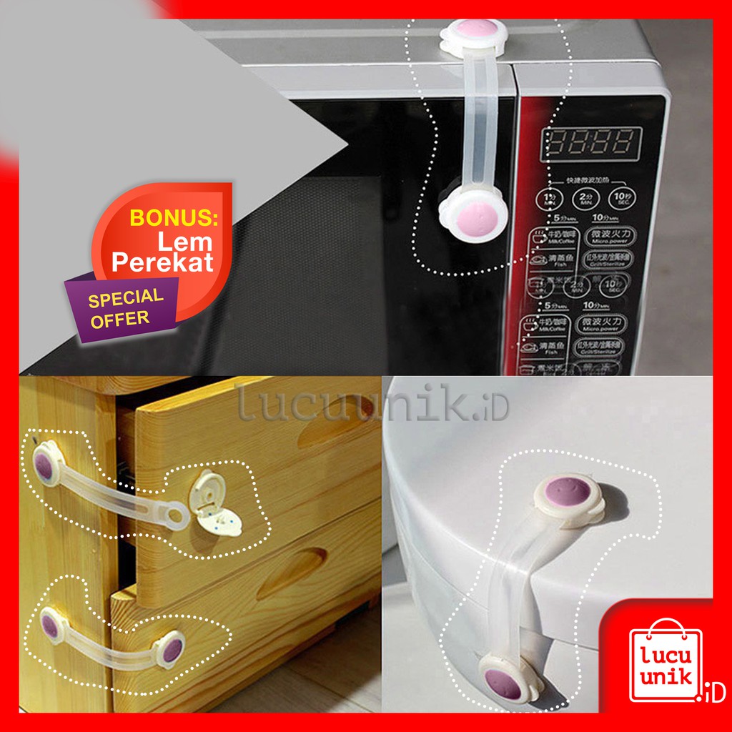 PENGAMAN LACI LEMARI PINTU FURNITURE ALAT PENGUNCI KULKAS JENDELA PERABOTAN SERBAGUNA DARI ANAK BAYI