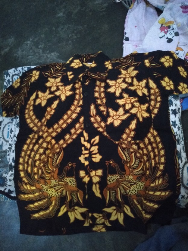 Khan Batik - Kemeja Batik Anak Merak Soft Seno Biru Cendrawasih Sogan Gurita Sogan Batik Atasan Kid