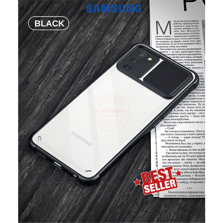 Case Samsung A03S - A02S Camshield Bening Crystal Camera Protect Slide