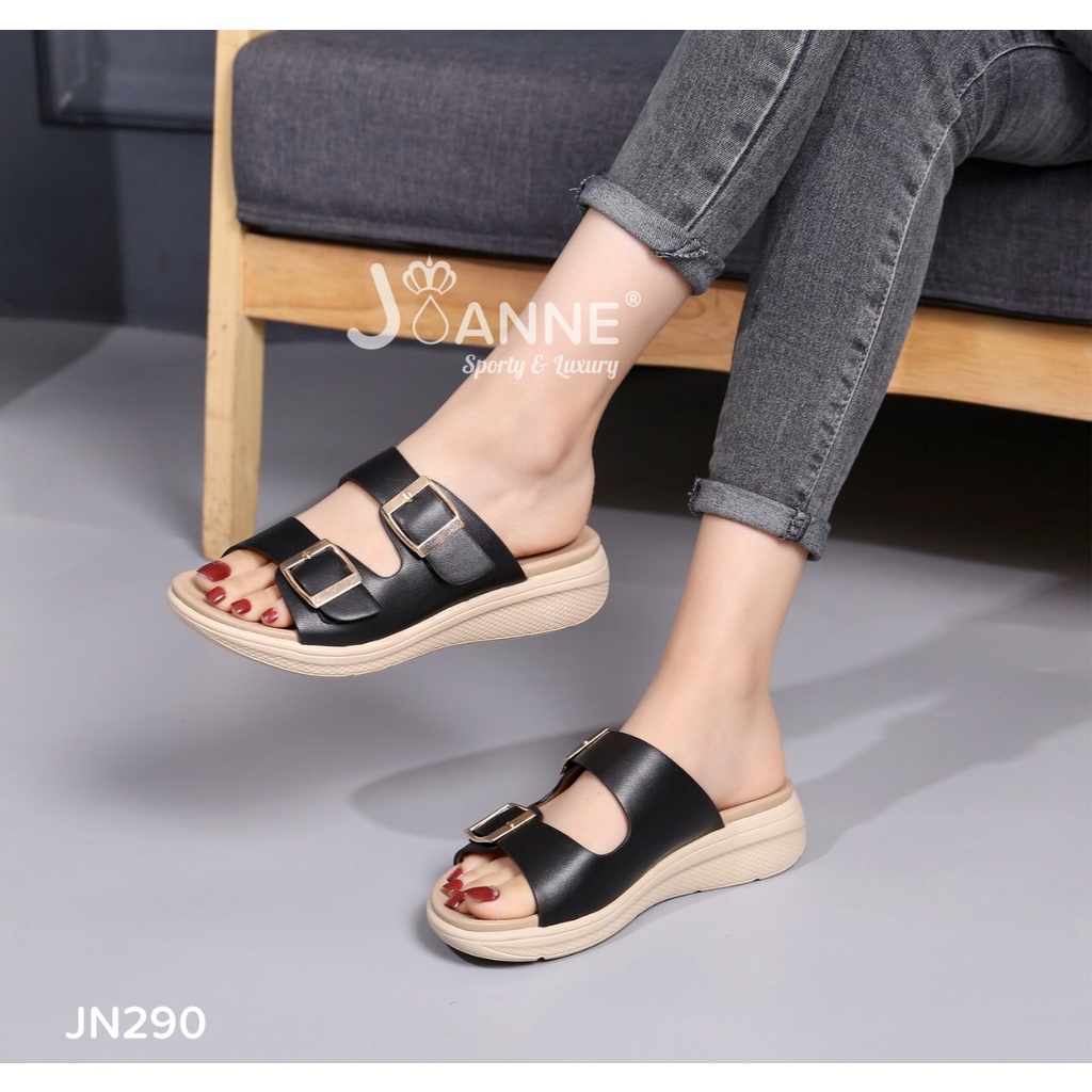 JOANNE Sandals Slide Double Straps Shoes #JN290 ORIGINAL