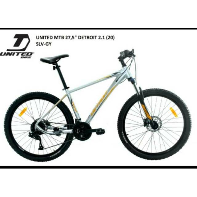  Sepeda  Gunung 27 5 MTB UNITED  DETROIT  2 1  NEW Shopee 