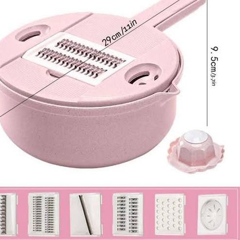 ☋ SHENAR, ALAT PEMOTONG SAYUR 12 IN 1 PARUTAN SAYUR KENTANG ALAT PEMOTONG SAYUR + MANGKUK ❀