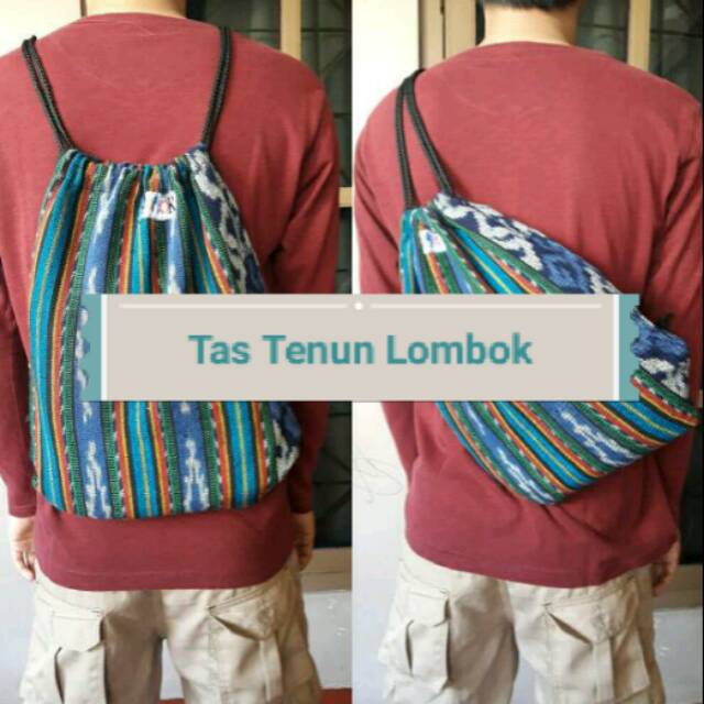 Tas Serut Tenun Lombok Tas Backpack Kuliah