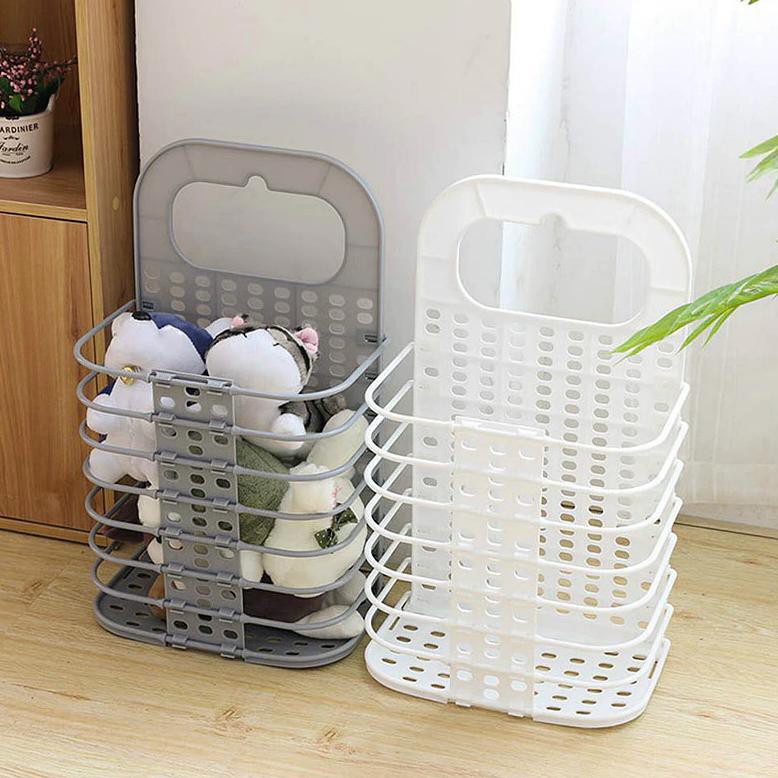 GS8 Keranjang Lipat Gantung Penyimpanan Pakaian Kotor Foldable Laundry Organizer LISHEN YJ38 Wh