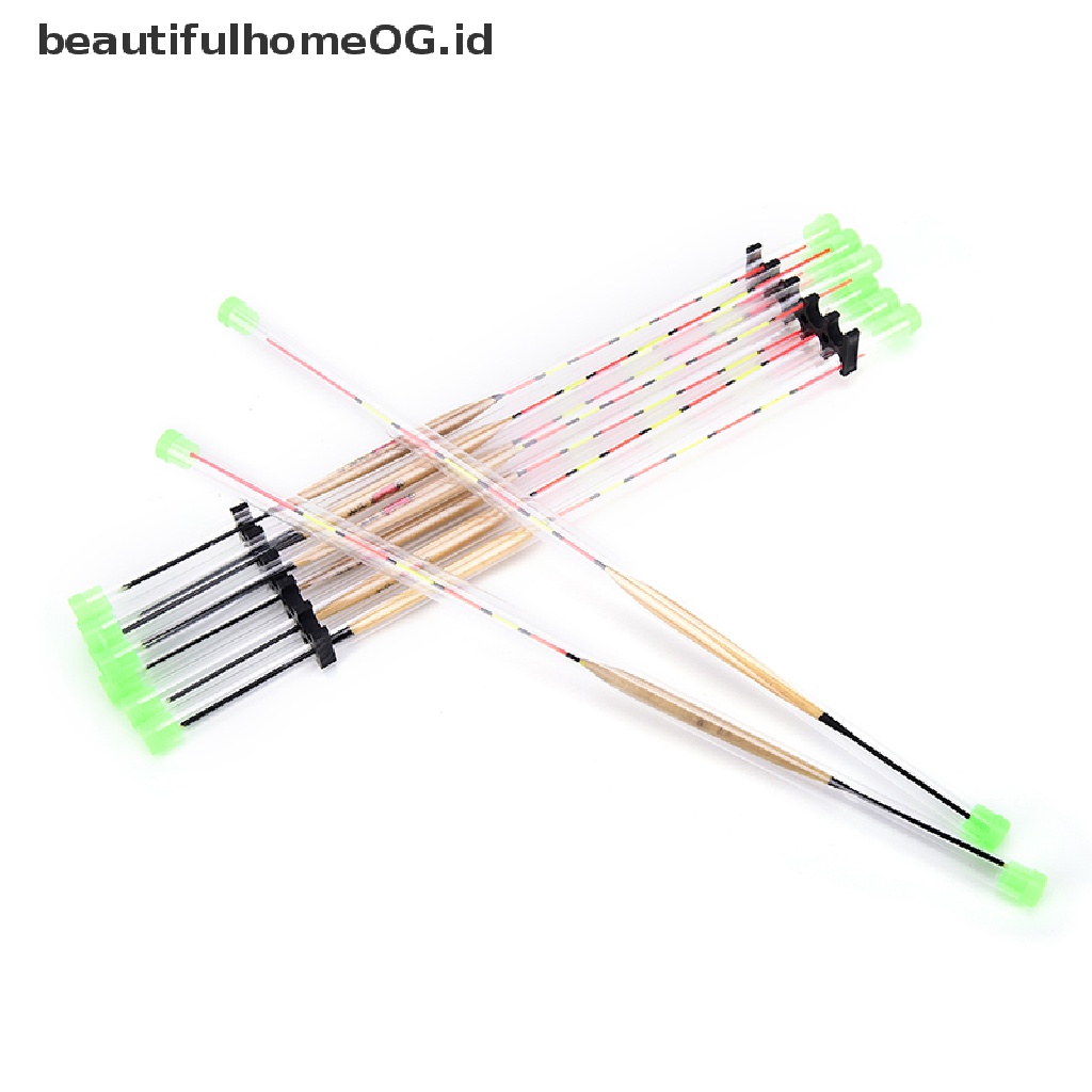 Beautifulhomeog.id / 10pcs / Lot Pelampung Pancing Bahan Kayu