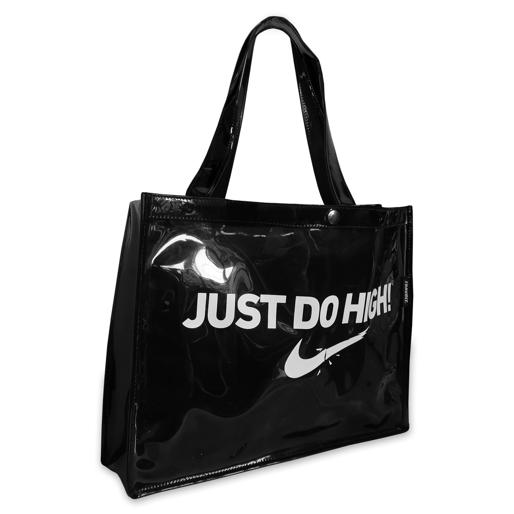 Totebag Transparant - High - Tas Transparan - Travolt - Black - Hitam