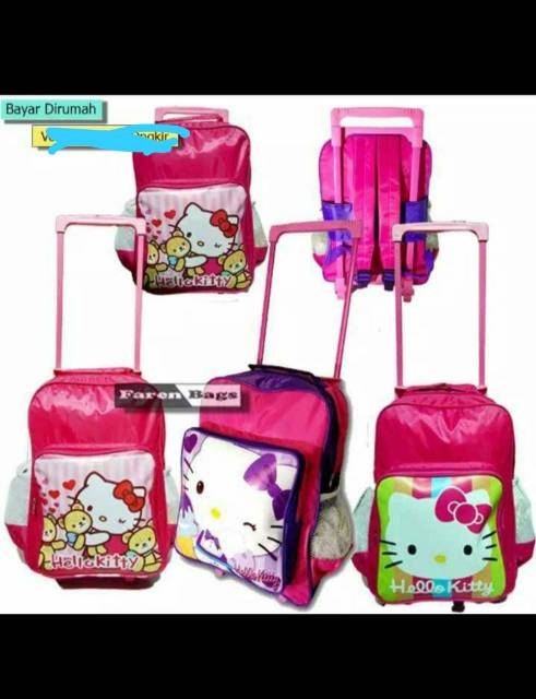 tas ransel anak / tas troli anak perempuan / koper anak tas anak dorong