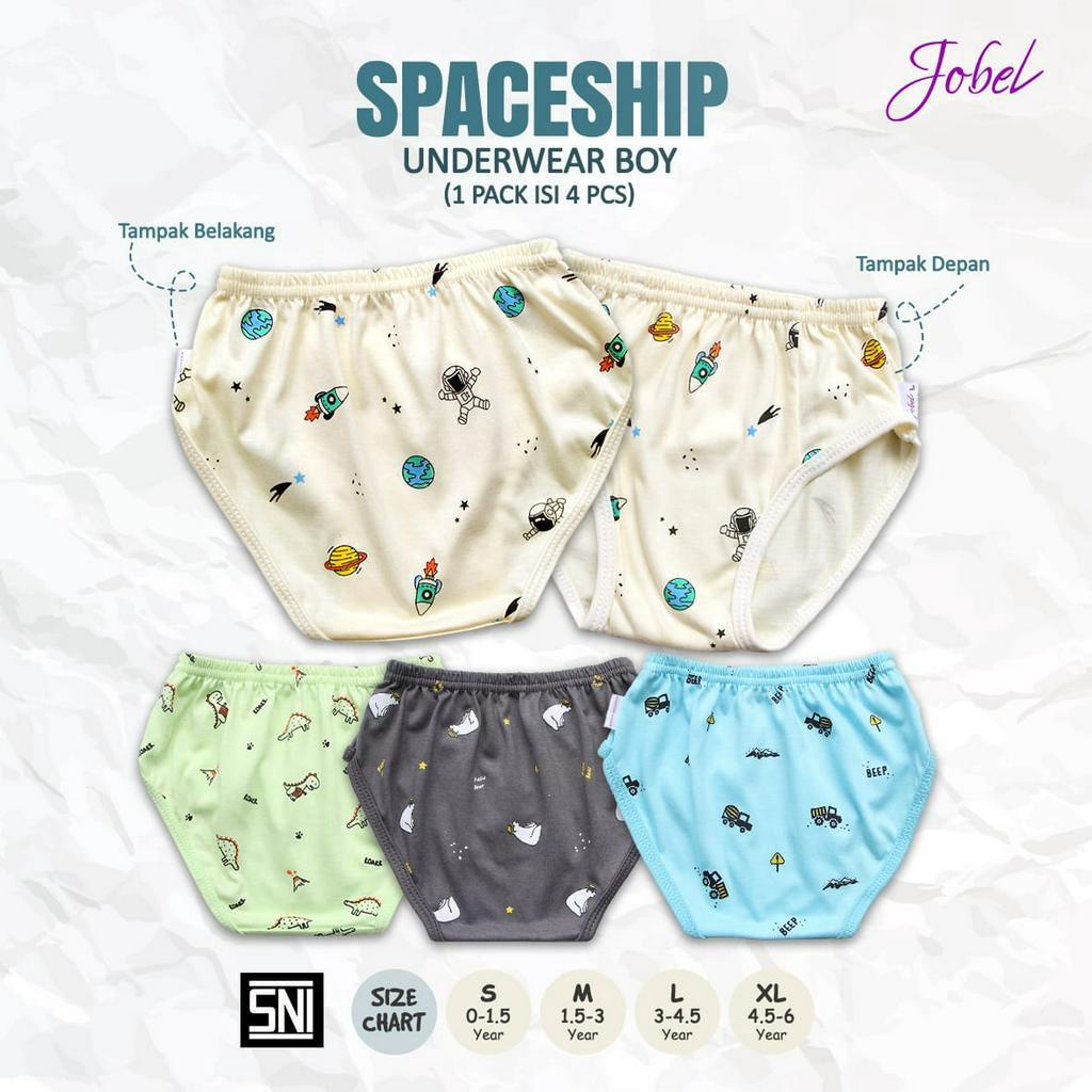 Jobel Boy Underwear Edition Isi 4 - Celana Dalam Anak Laki-Laki