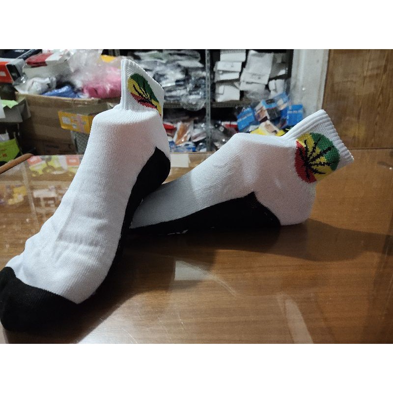 PROMO 3 PCS KAOS KAKI ANKLE SOCK MOTIF GANJA / KAOS KAKI SEMATA KAKI  / KAOS KAKI SPORT / UNISE