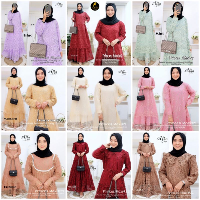 PRINCES MAXY BRUKAT #2 #9 #29 #32 ORI BY AFKA (100% REAL PICT ORI BERLABEL AFKA HIJAB)