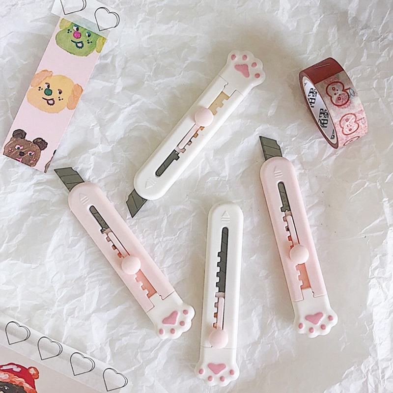 Creative Cute Cat Paw Series Utility Knife Student Mini Cartoon Paper Cutter
