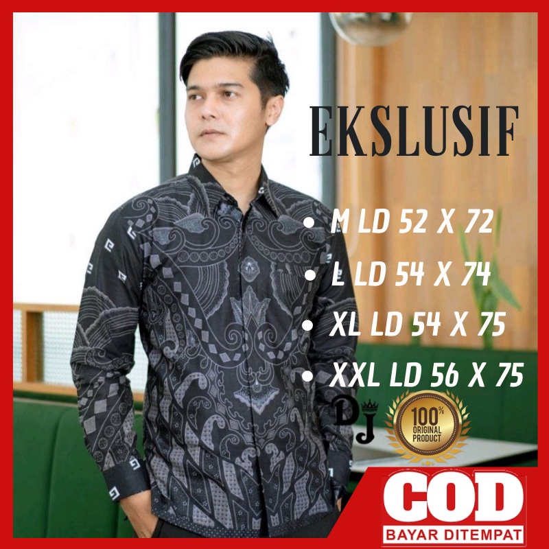 DANABRATA Batik Lengan Panjang motif Kembang Liris size M L XL XXL Regular Bahan Batik Katun Prima