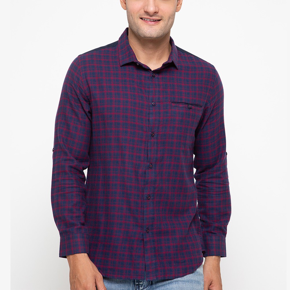 Nevada Kemeja Lengan Panjang Pria Kotak