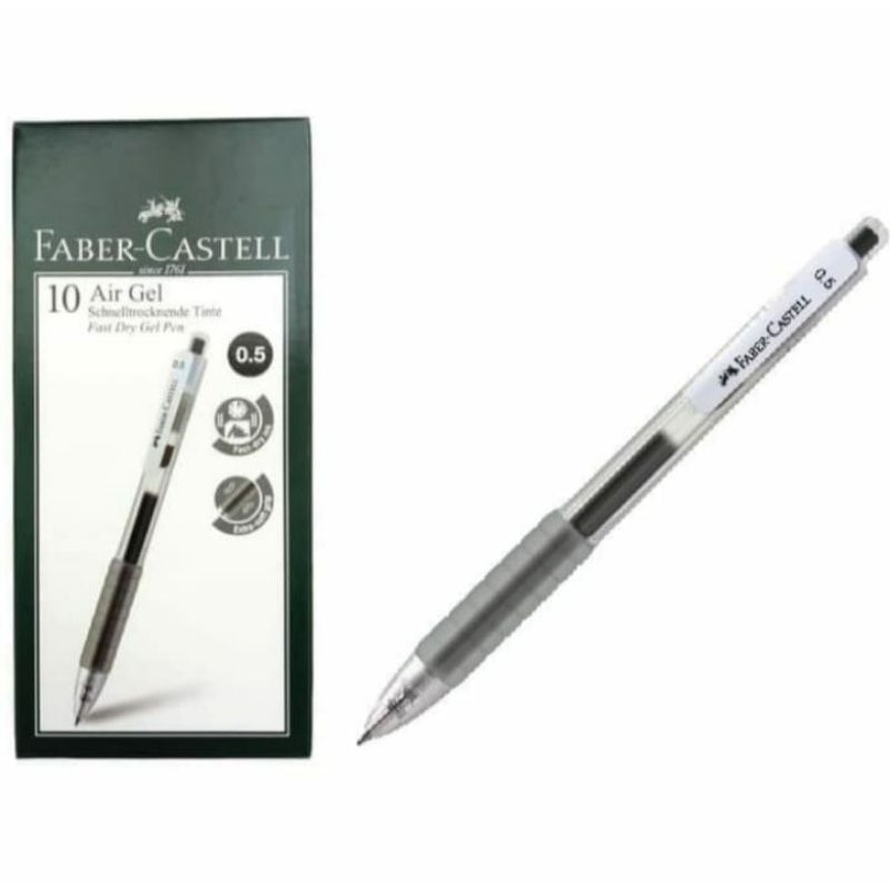 

Faber-Castell Pulpen Ballpoint Air Gel Fast Gel Black Ink 0,5mm / Pulpen fast dry faber castell hitam 0.5 mm / Pulpen Fast Gel Faber Castell 0.5 mm hitam / Pulpen Fast Gel Air Gel Pen Faber Castell 0.5 Hitam