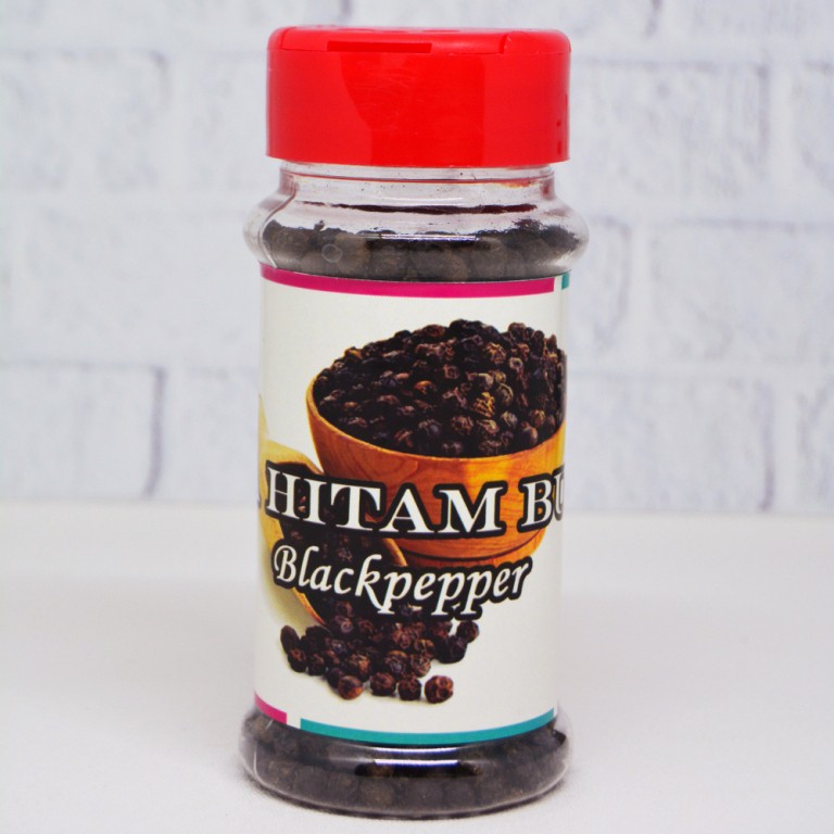

Lada Hitam / Merica Hitam Butir OMG - Botol 50 Gram