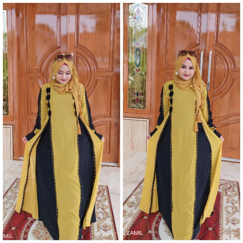 Gamis Hilwah Dress Busana Muslimah By Original Mieux  gamis mewah kekinian bordir mewah elegan