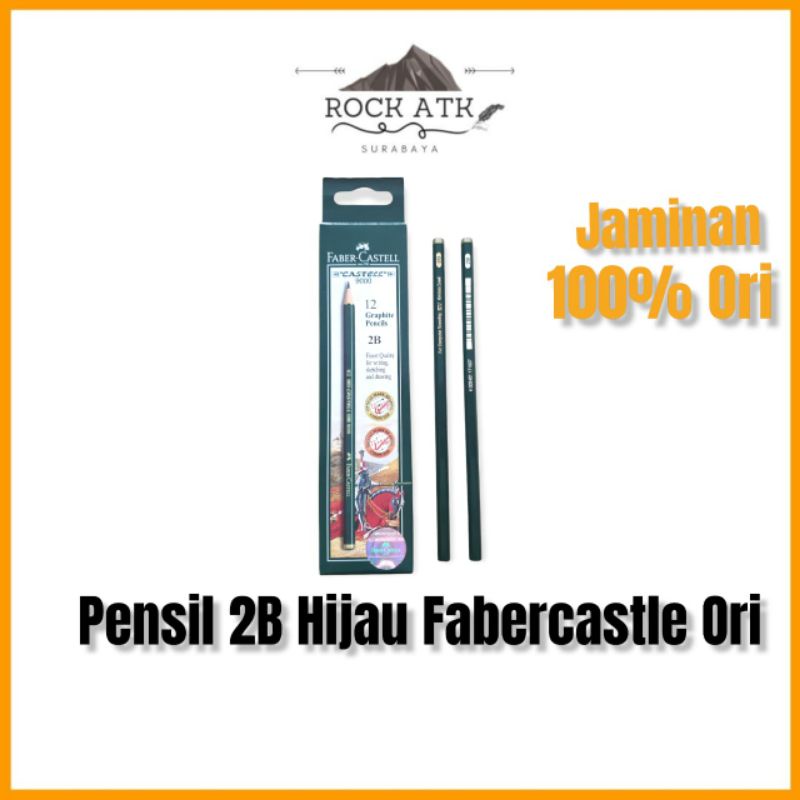 

Fabercastell Pensil 2B Hijau (1pcs) Ujian Komputer ORI Asli Faber-castell
