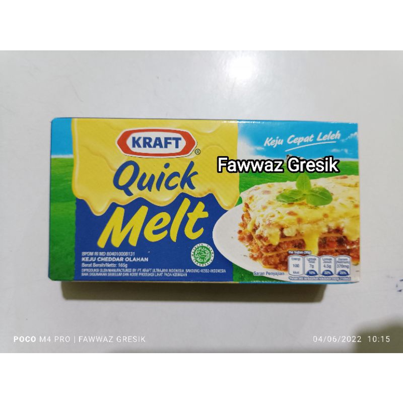 Keju KRAFT QUICK MELT 165gr - KRAFT QUICK MELT 165gr / QUICKMELT 165 GR KEJU CEPAT LELEH