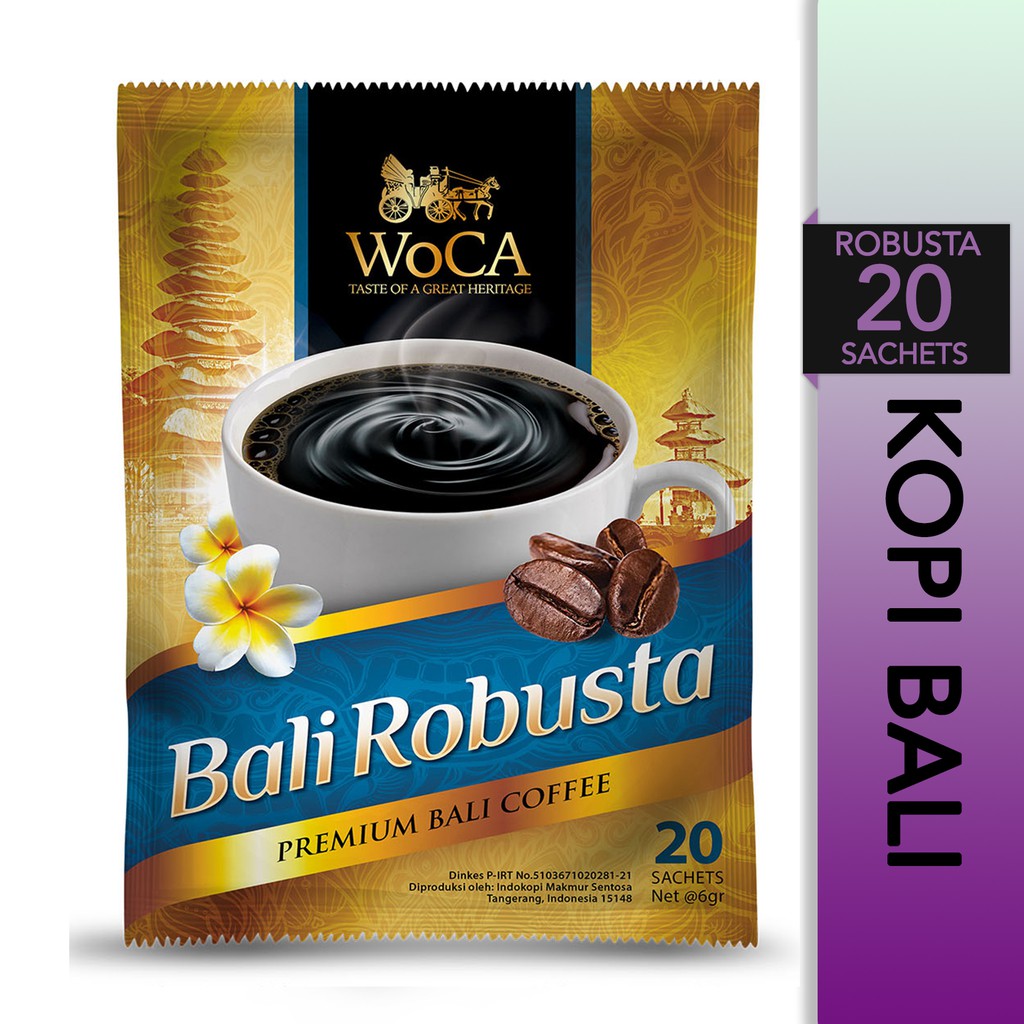 WoCA Kopi Bubuk Bali Robusta 20 Sachets