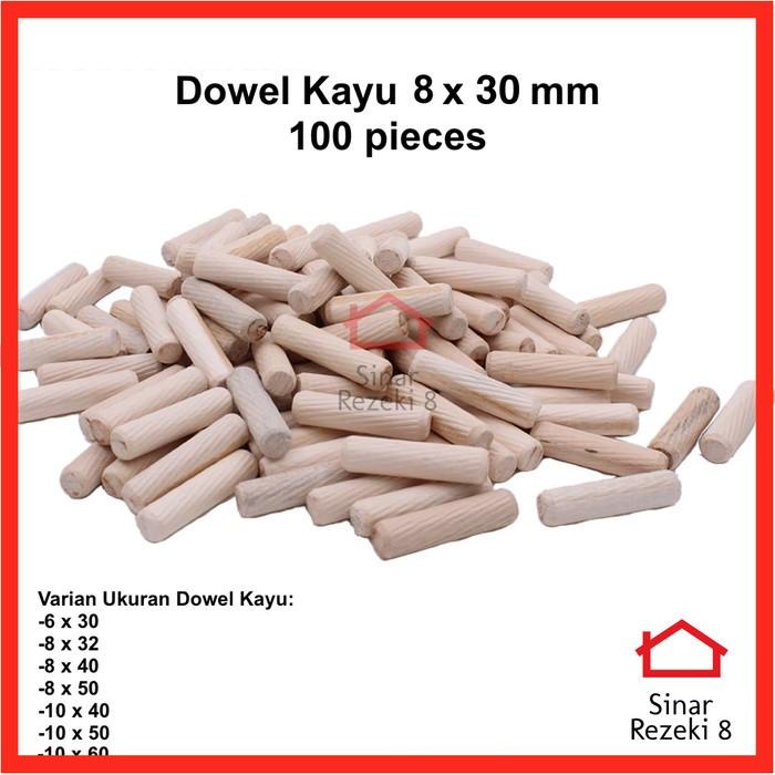 

Dowel Kayu Ulir 8 x 32 100 pcs / Stik Bulat Wood Dowel Pen Ulir Kualitas Terjamin