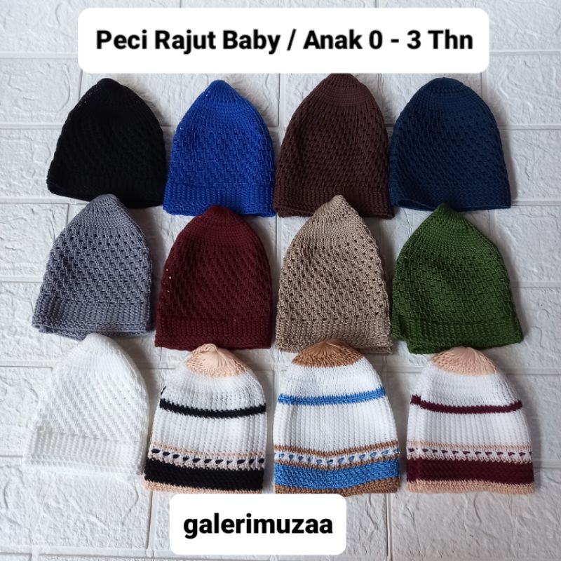 Peci Bayi / Peci Anak / Peci Polos/ Peci Rajut Berkualitas Termurah