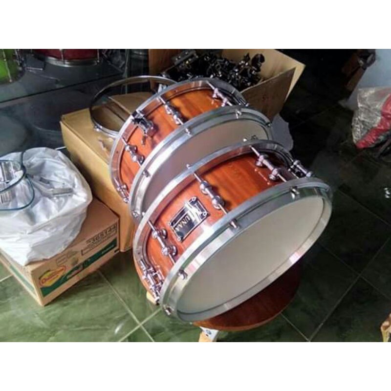 SNARE DRUM, pikolo picollo 14 inch  berkualitas SHELL STEVE SOLIDWOOD kayu mahoni, supporter