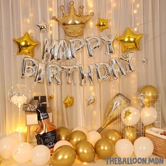 PAKET DEKORASI ULANG TAHUN GOLD / DEKORASI ULANG TAHUN SIMPLE