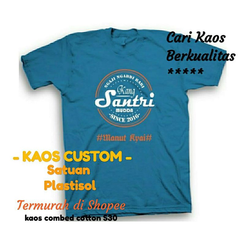 (hanya di shopee) kaos custom satuan /partai plastisol