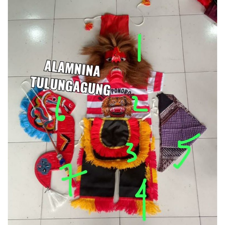 setelan bujang ganong kaos reog Ponorogo udeng kuda lumping embong