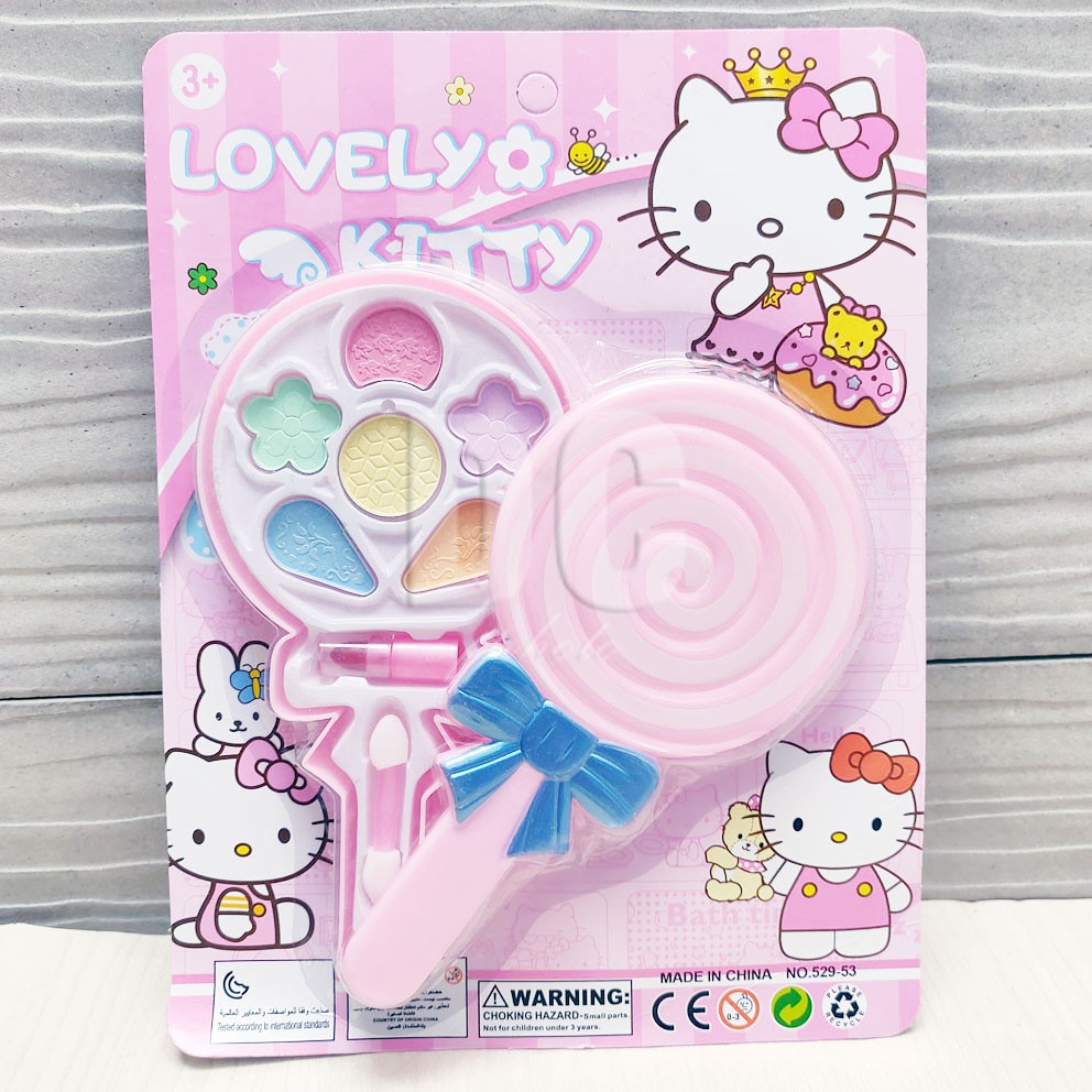 Makeup Lolipop Karakter Princess Hello Kitty Frozen Mainan Kosmetik Alat Make Up Dandan Rias