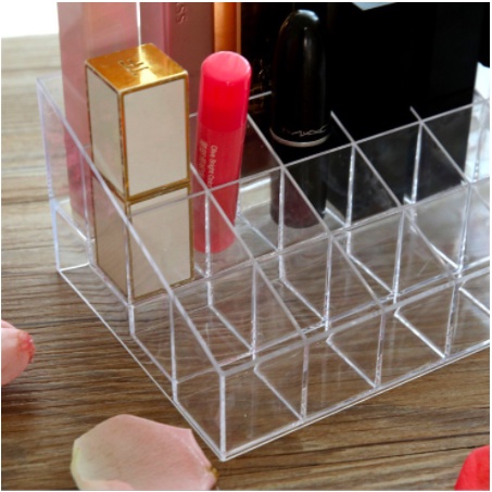 Organizer Lipstick Acrylic Rak Lipstick Kotak Penyimpanan Lipstik Make Up Organizer Cosmetic