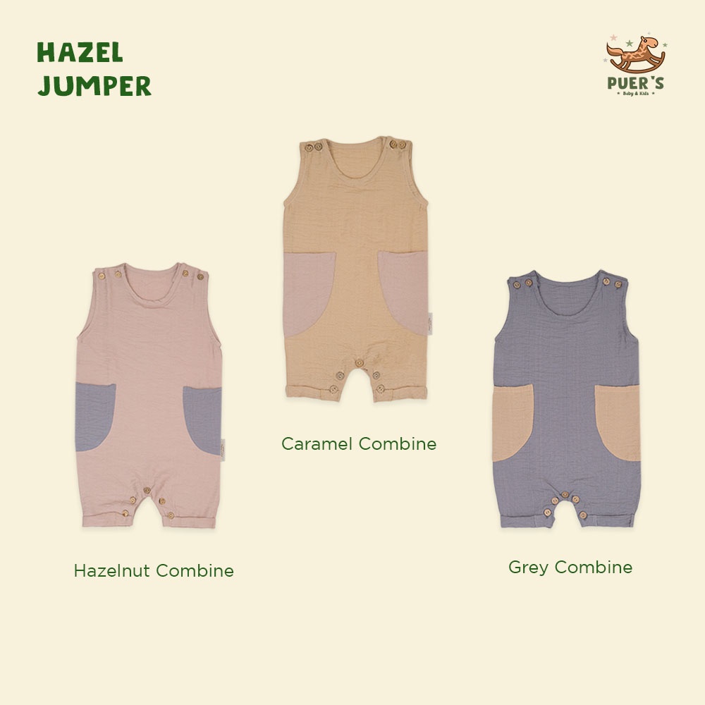 SLEEVELESS JUMPER BAYI PUER'S HAZEL (BODYSUIT BAYI/ROMPER BAYI/JUMPER BAYI KUTUNG)