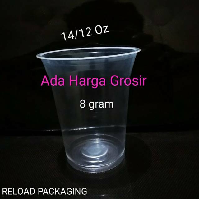 

Isi 50pcs Gelas Plastik PP 12oz / 14oz Plastic Cup PP 12 oz / 14 oz POLOS TERBARU READY TANPA TUTUP