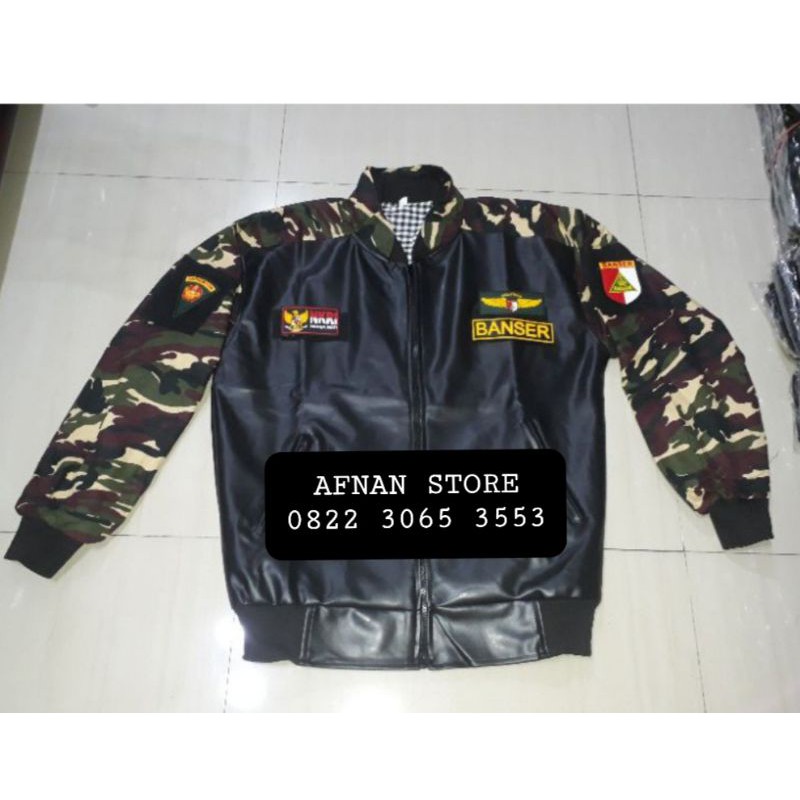 JAKET KULIT TERBARU  BAHAN SEMI KULIT KOMBINASI DORENG KATUN ANTI LUNTUR - COd