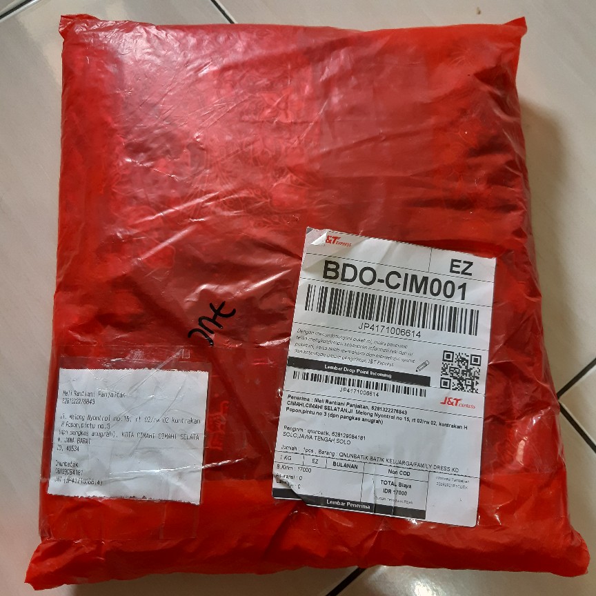 Qnunbatik Batik Keluarga/family Dress Kd Melati Dasar Warna Toska