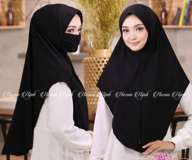 HIJAB INSTAN MASKER JERSEY SUPER PREMIUM / KERUDUNG NIQAB / HIJAB INSTAN-3