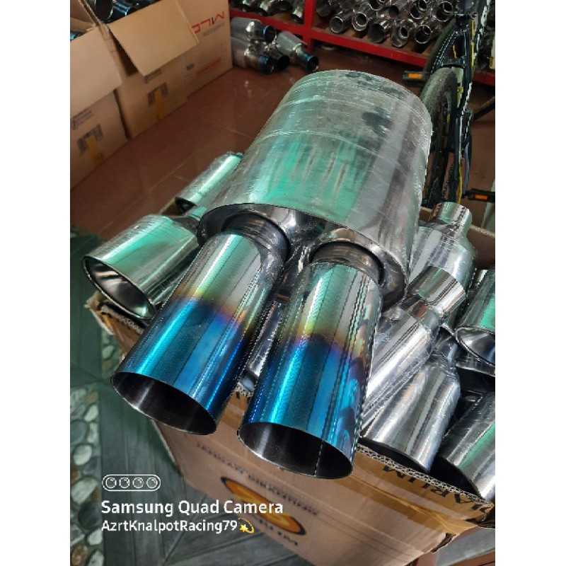 Knalpot mobil racing double