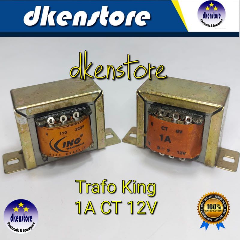 Trafo King 1A CT12V  Travo 1 Ampere CT 1ACT