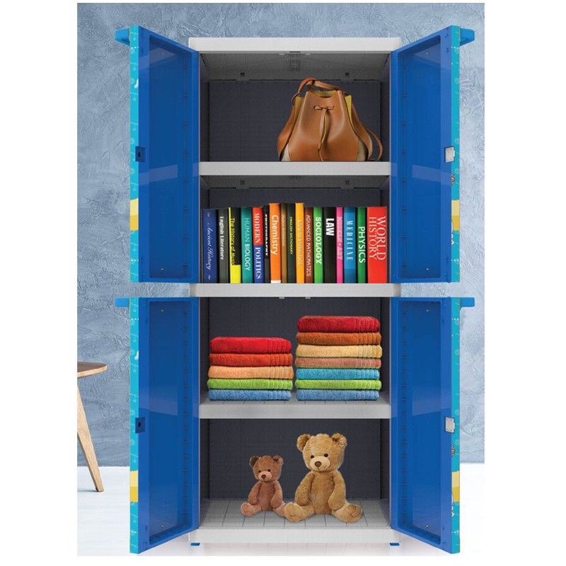 RB [NAIBA-CARGO] Lemari Pakaian Plastik 4 Susun Karakter Anak / Naiba Doll Premium