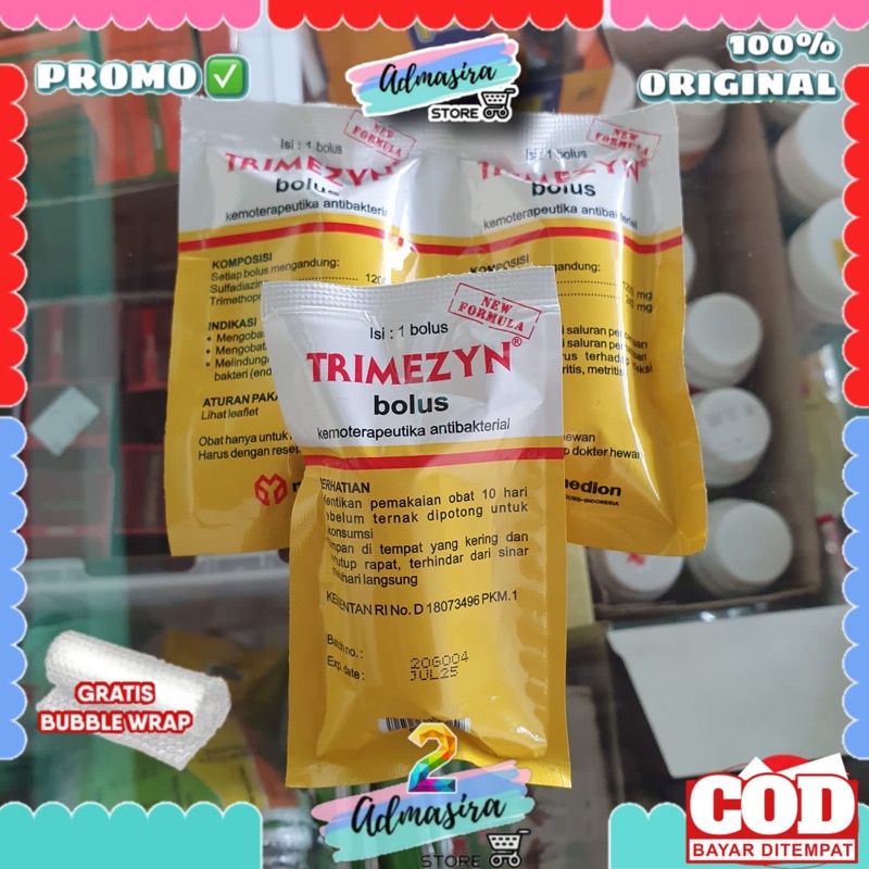 Jual Medion TRIMEZYN Bolus anti bakteri infeksi sapi kambing domba ...