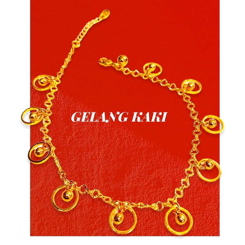 gelang kaki//gelang kaki wanita//perhiasan lapis emas//gelang kaki//perhiasan