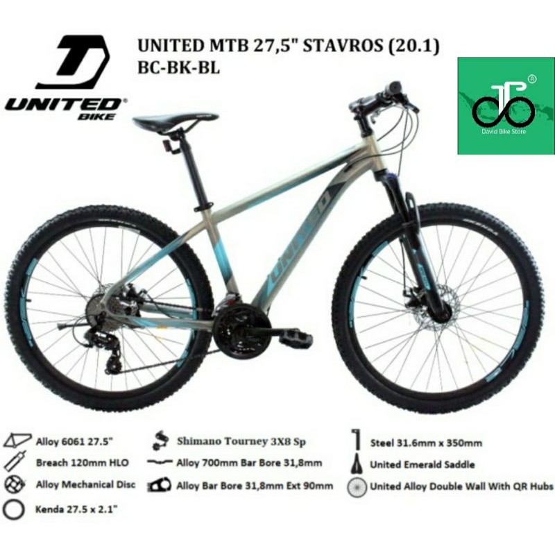 sepeda MTB 27.5" United Stavros Terbaru