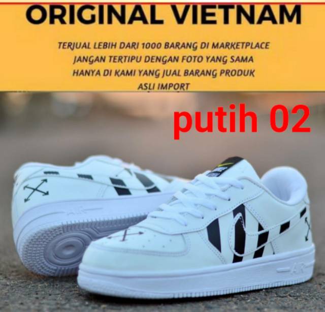 Sepatu Pria Nike Air Force 1 One Full Putih Full White Sepatu Sneakers Wanita PRIA