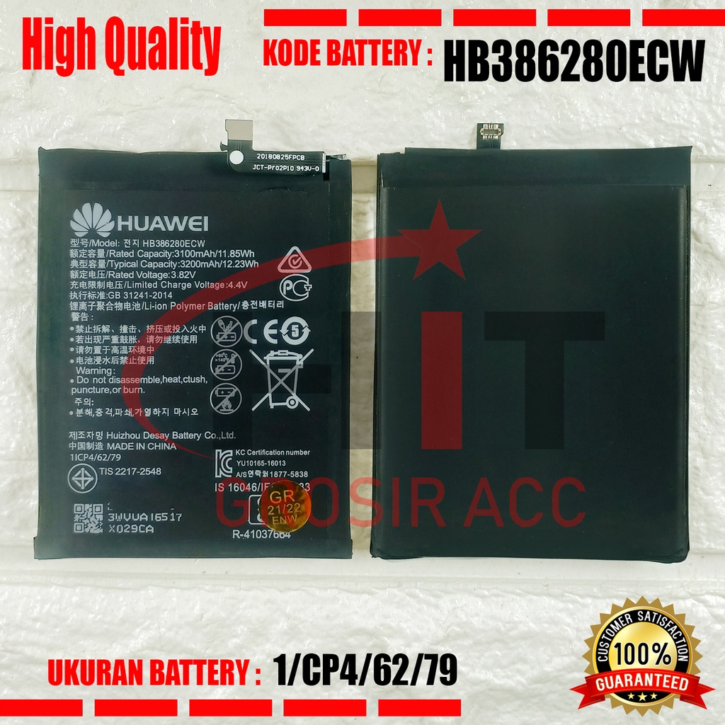 Baterai Battery HB386280ECW For Huawei Honor 9 P10 Huawei Honor9 P-10