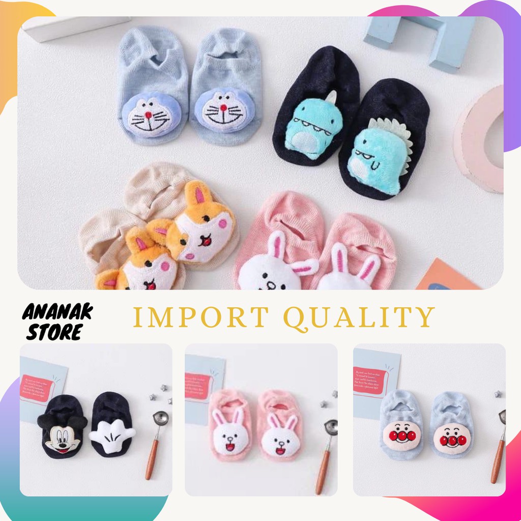 Kaos kaki 3D bayi 0-6bulan / kaos kaki bantal lucu 2