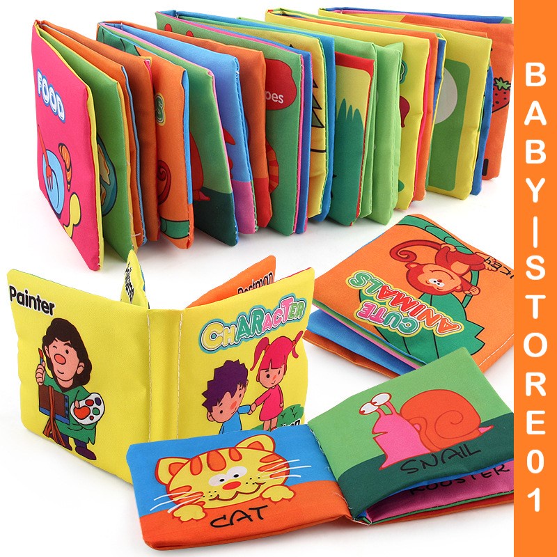 BABY STORE01 - BE BUKU EDUKASI / BUKU DENGAN BAHAN KAIN HALUS / MAINAN BUKU KAIN BUKU CERITA BAYI