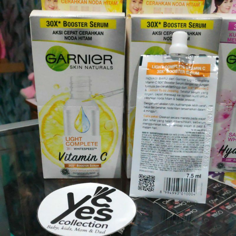 Garnier Serum Wajah SASET 7.5 ml Light Complete Semua kulit Sensitif Sakura White Glow Noda