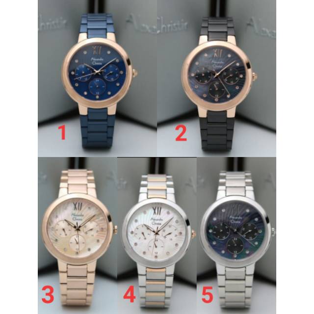 ORIGINAL GARANSI RESMI JAM TANGAN WANITA ALEXANDRE CHRISTIE CEWEK RANTAI ALEXANDER CRISTIE AC EAWW