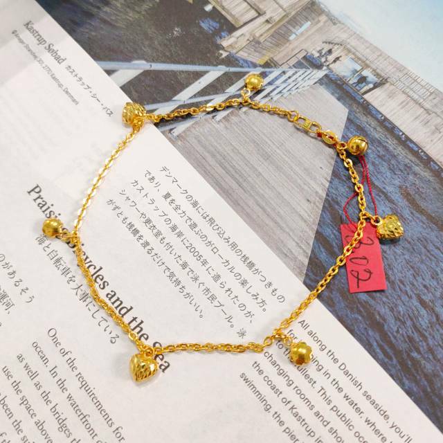 joseanshop Gelang kaki emas asli kadar 700