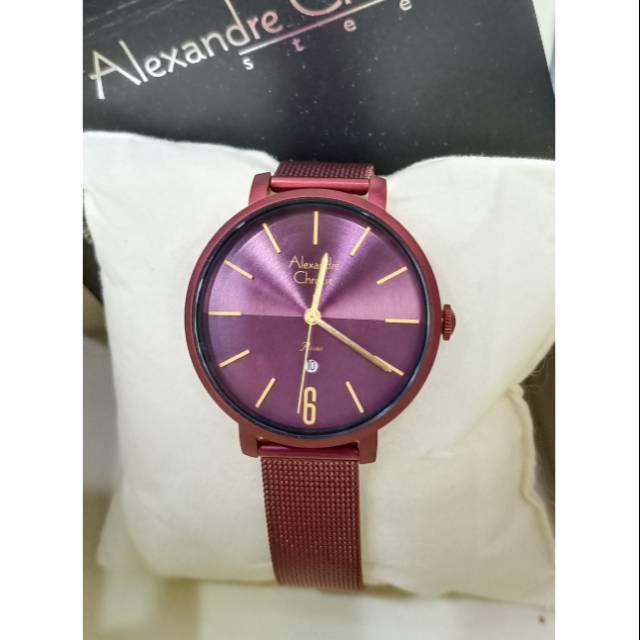 Baru best seller jam tangan wanita original alexandre christie 2751ld purple